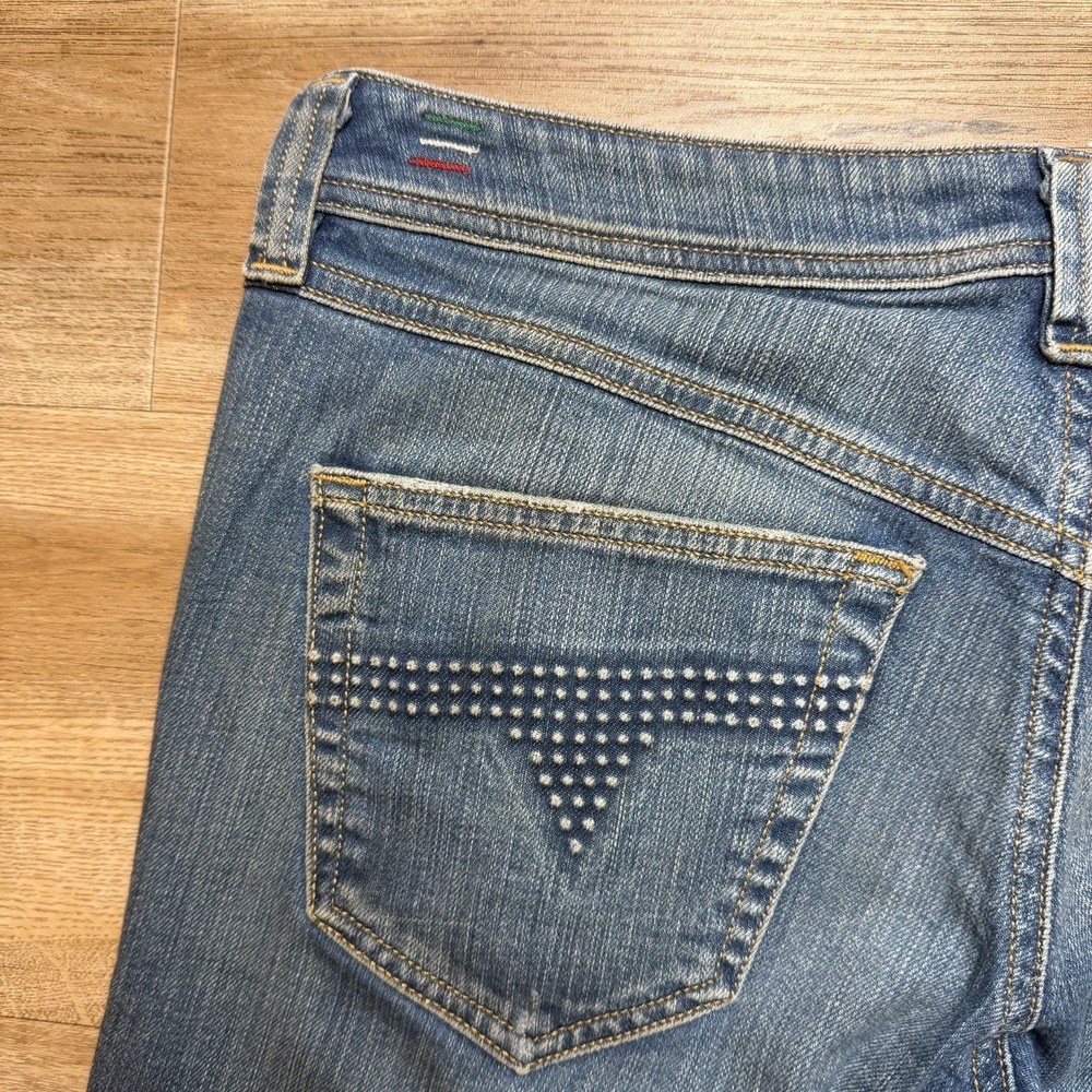 Diesel Vixta Jeans Women 32x32 Blue Flared Stretch Denim Dirty Wash Italy Y2K - Picture 5 of 16